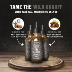 Viking Revolution argan jojoba oil ingredients for natural beard conditioning.