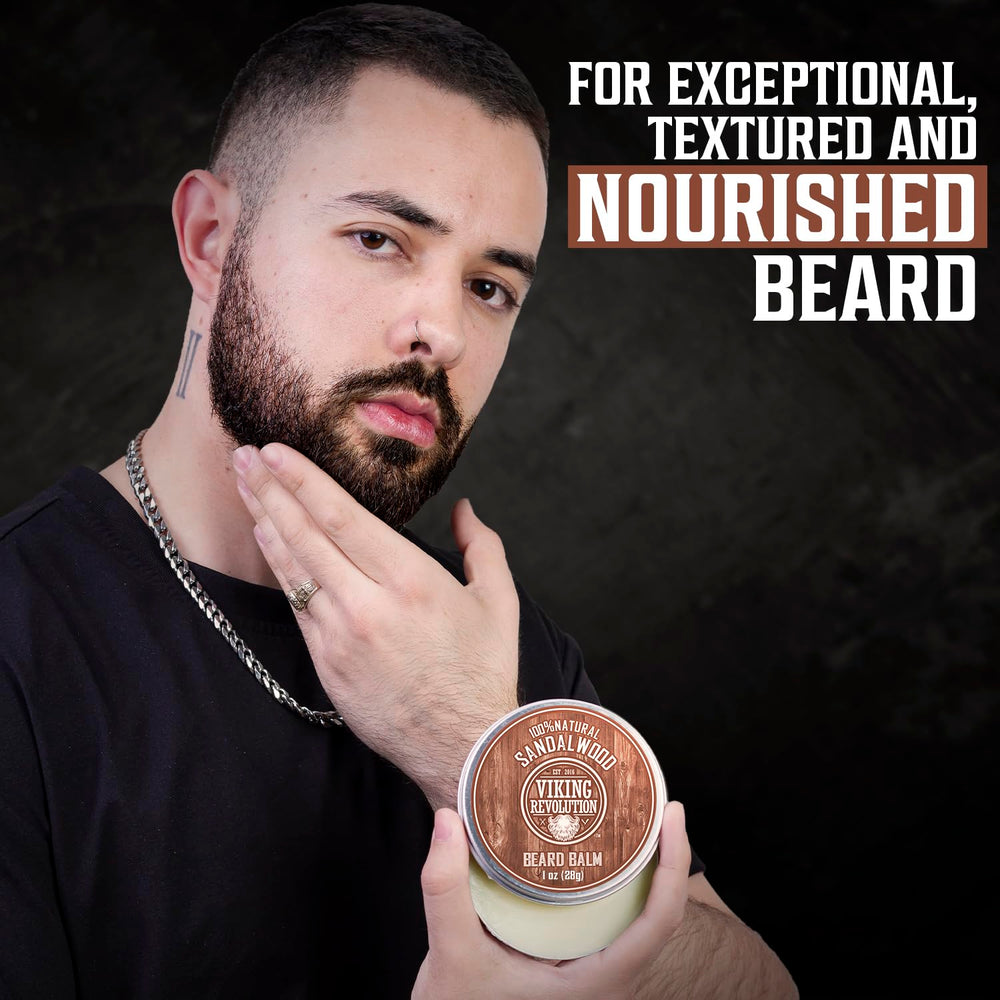 Viking Revolution balm glide-on application demonstrates quick styling and ease of use.
