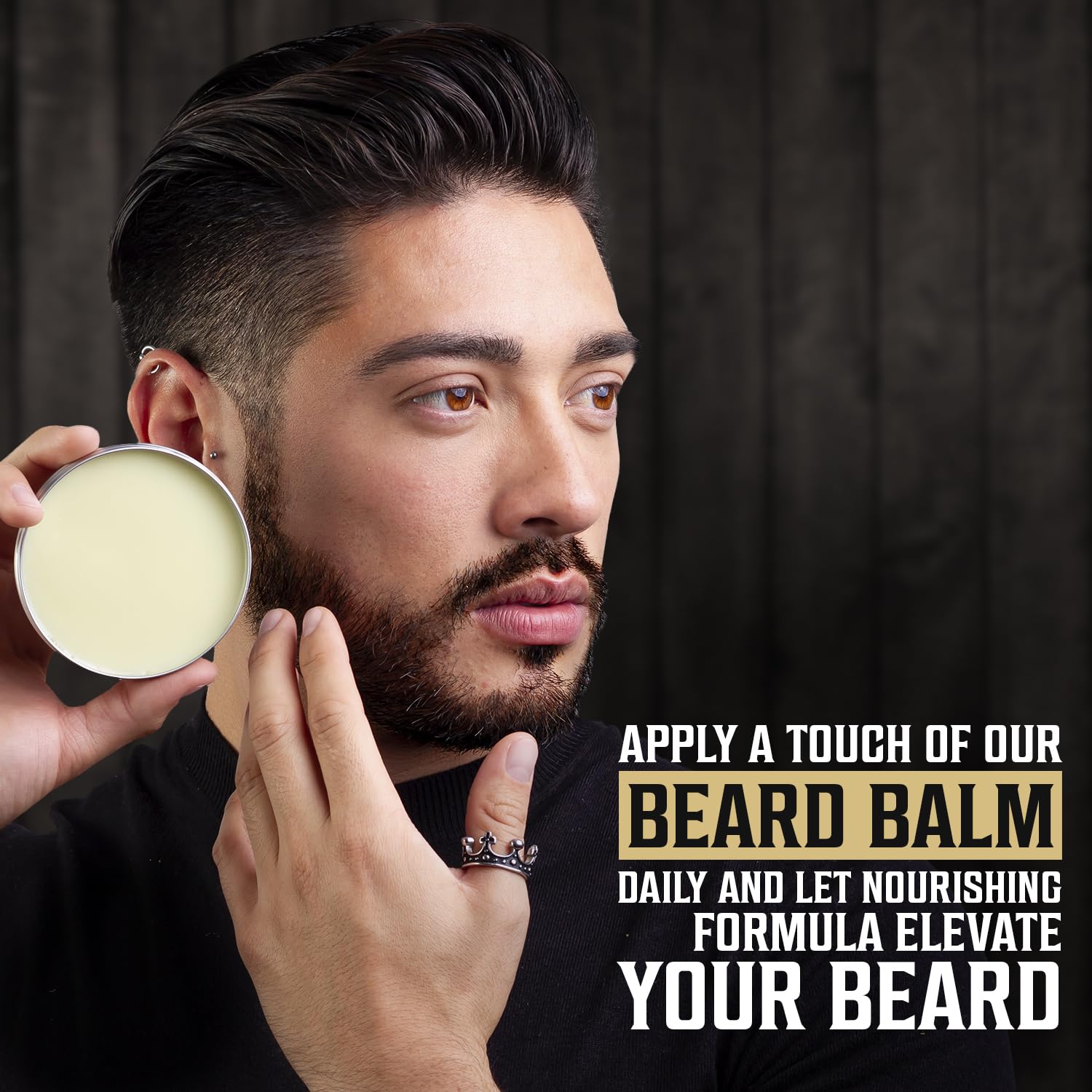 Viking Revolution application shot demonstrates pea-sized amount for non-greasy conditioning