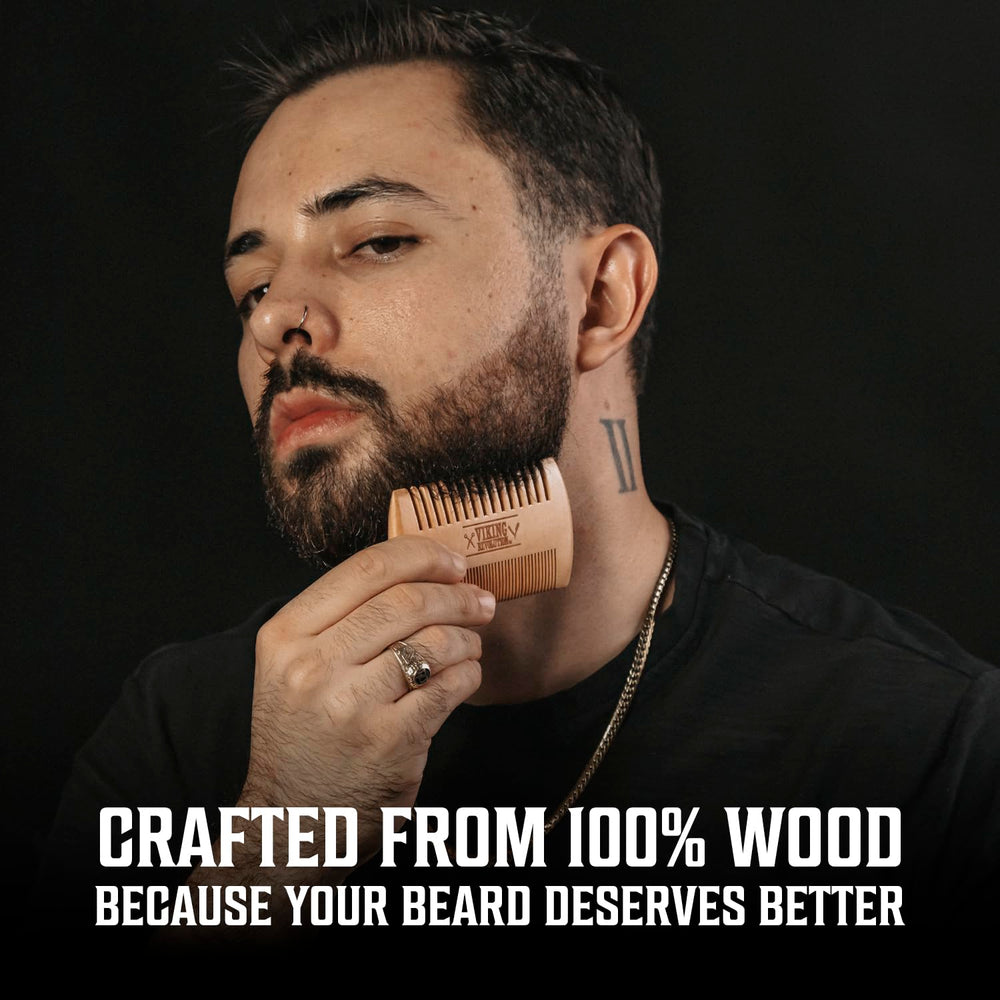 Viking Revolution beard balm citrus pictured for conditioning with a bright citrus aroma.