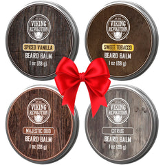 Viking Revolution beard balm spiced vanilla tin for smoother, well-groomed facial hair
