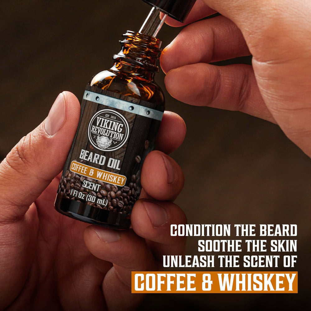 Viking Revolution duo-kit display showing complete beard care routine.
