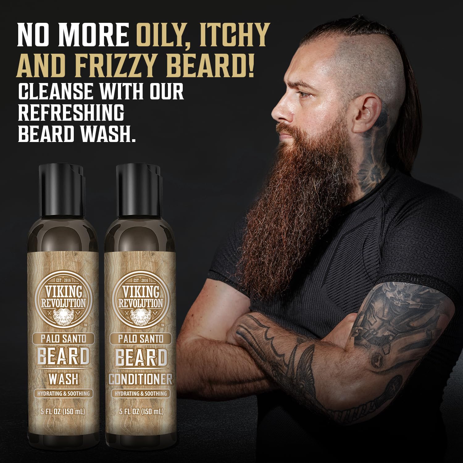 Viking Revolution Beard Care Set packaging for travel and everyday use.