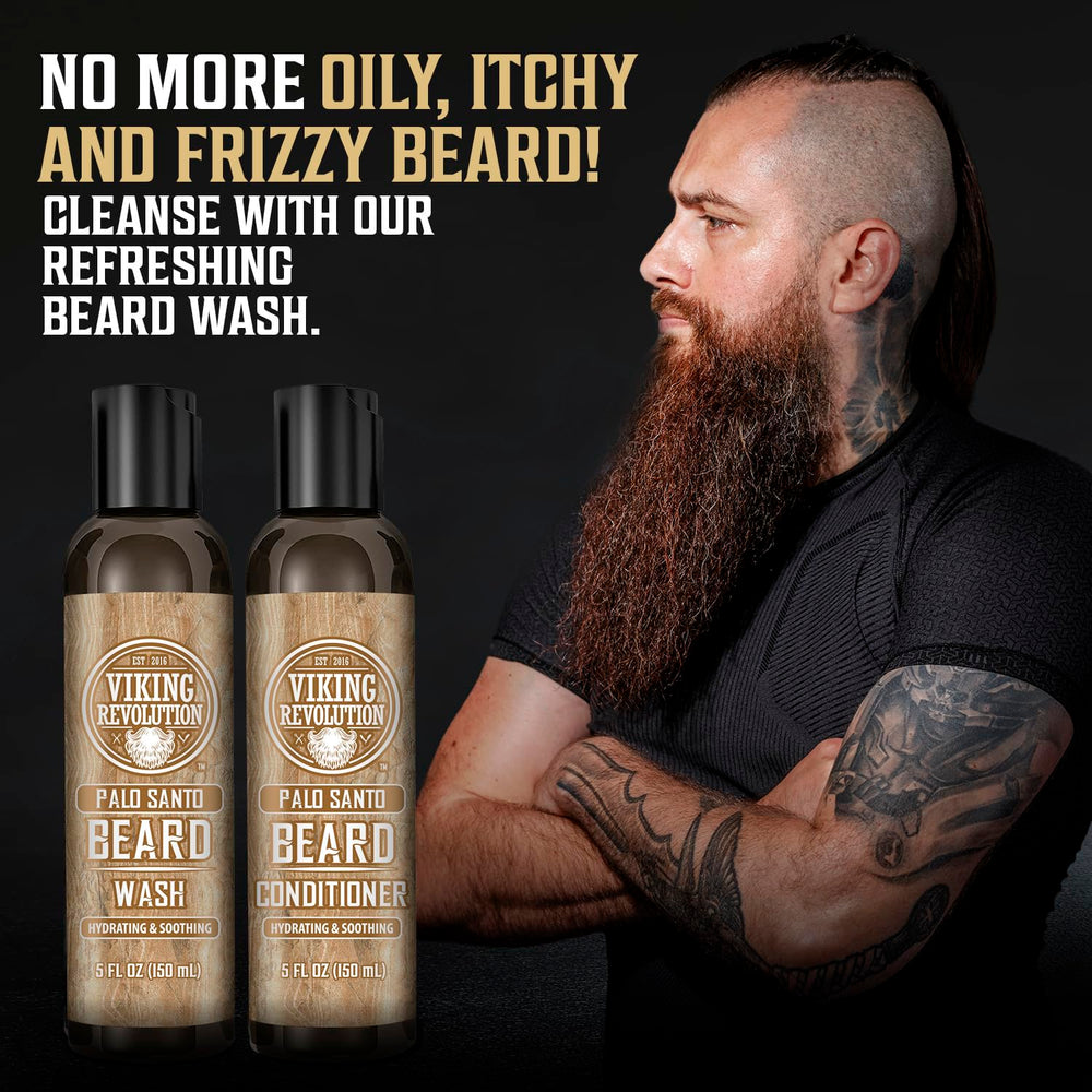 Viking Revolution Beard Care Set packaging for travel and everyday use.