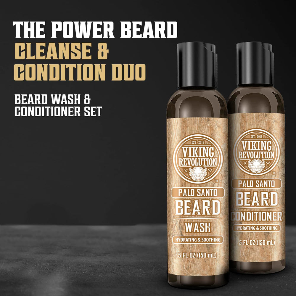Viking Revolution Beard Conditioner with argan and jojoba oils for softer, manageable beard.