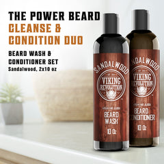 Viking Revolution Beard Conditioner bottle softens beard and skin.