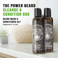 Viking Revolution Beard Conditioner smoothing for detangled, softer beard.