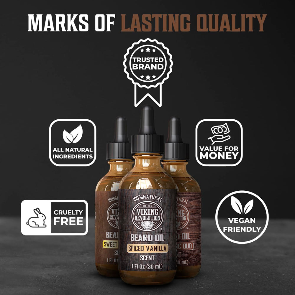 Viking Revolution ingredients argan and jojoba oils for conditioning.