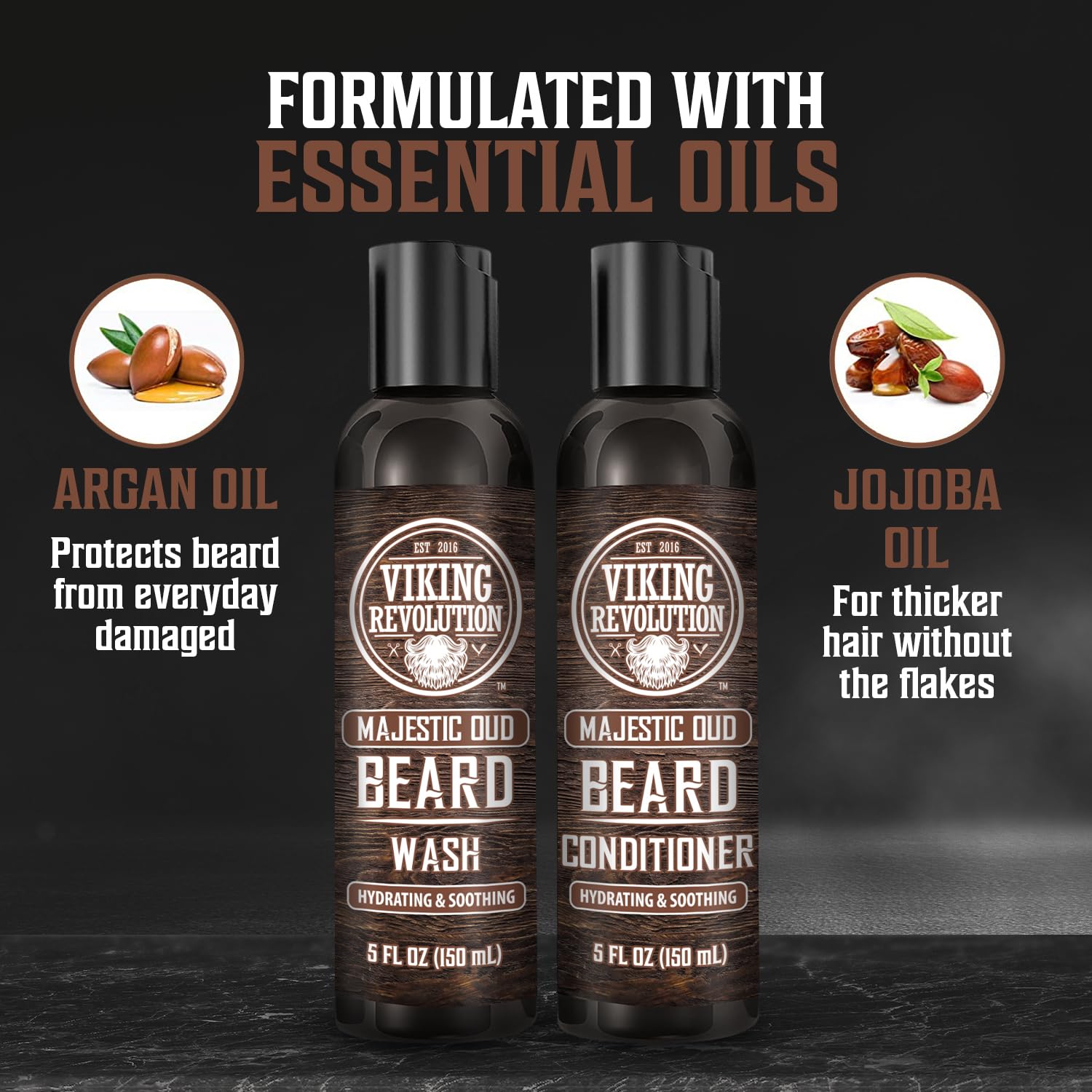 Viking Revolution beard softening glow after washing for smoother feel.