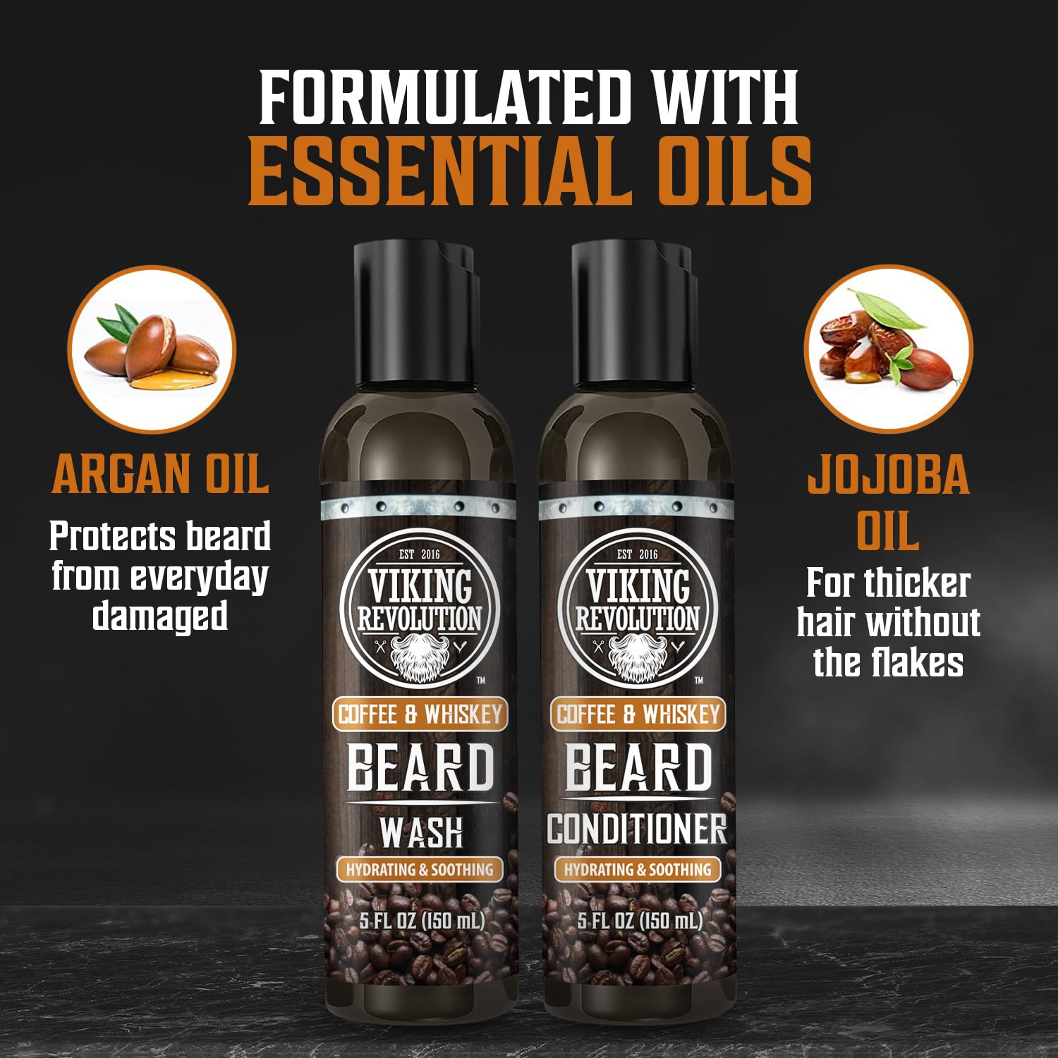 Viking Revolution beard softening texture indicating silky beard and reduced itch