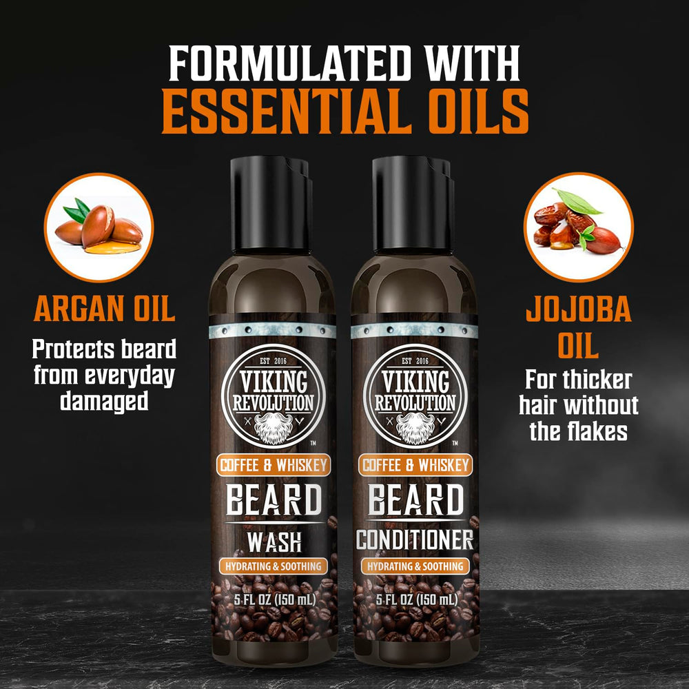 Viking Revolution beard softening texture indicating silky beard and reduced itch