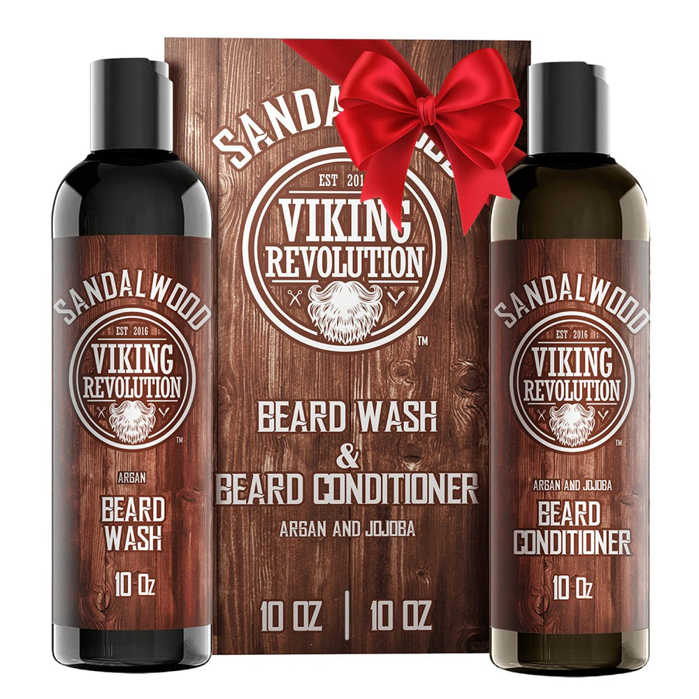 Viking Revolution Beard Wash bottle delivers clean, hydrated beard.