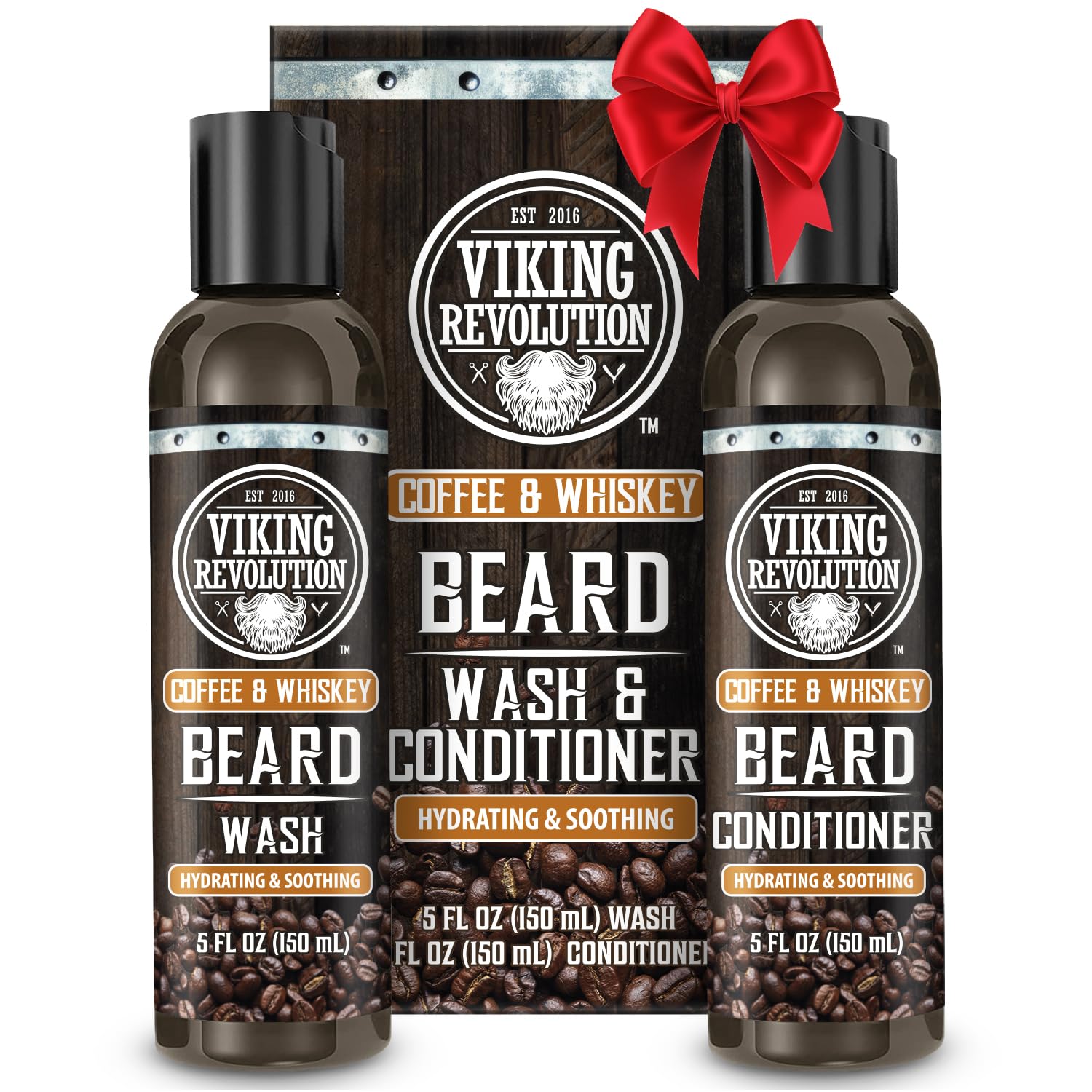 Viking Revolution beard wash bottle with rich lather for clean, refreshed skin
