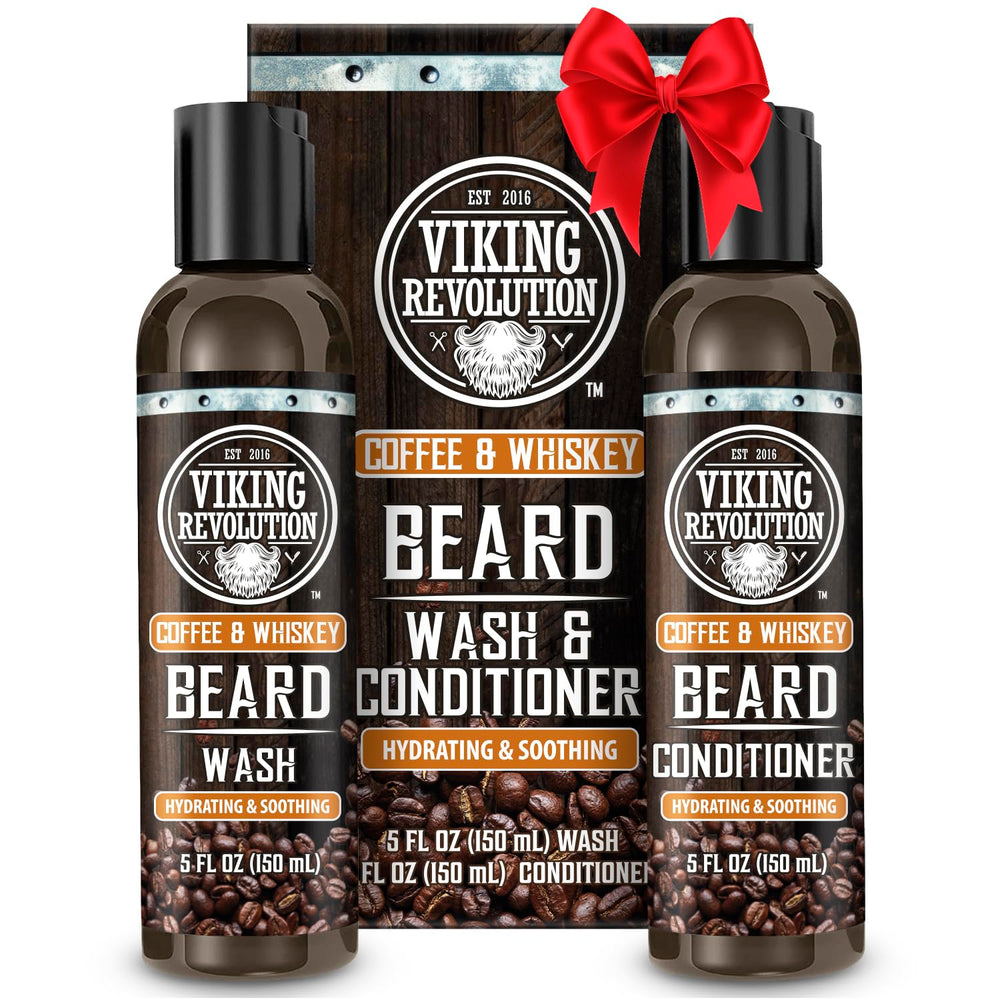 Viking Revolution beard wash bottle with rich lather for clean, refreshed skin