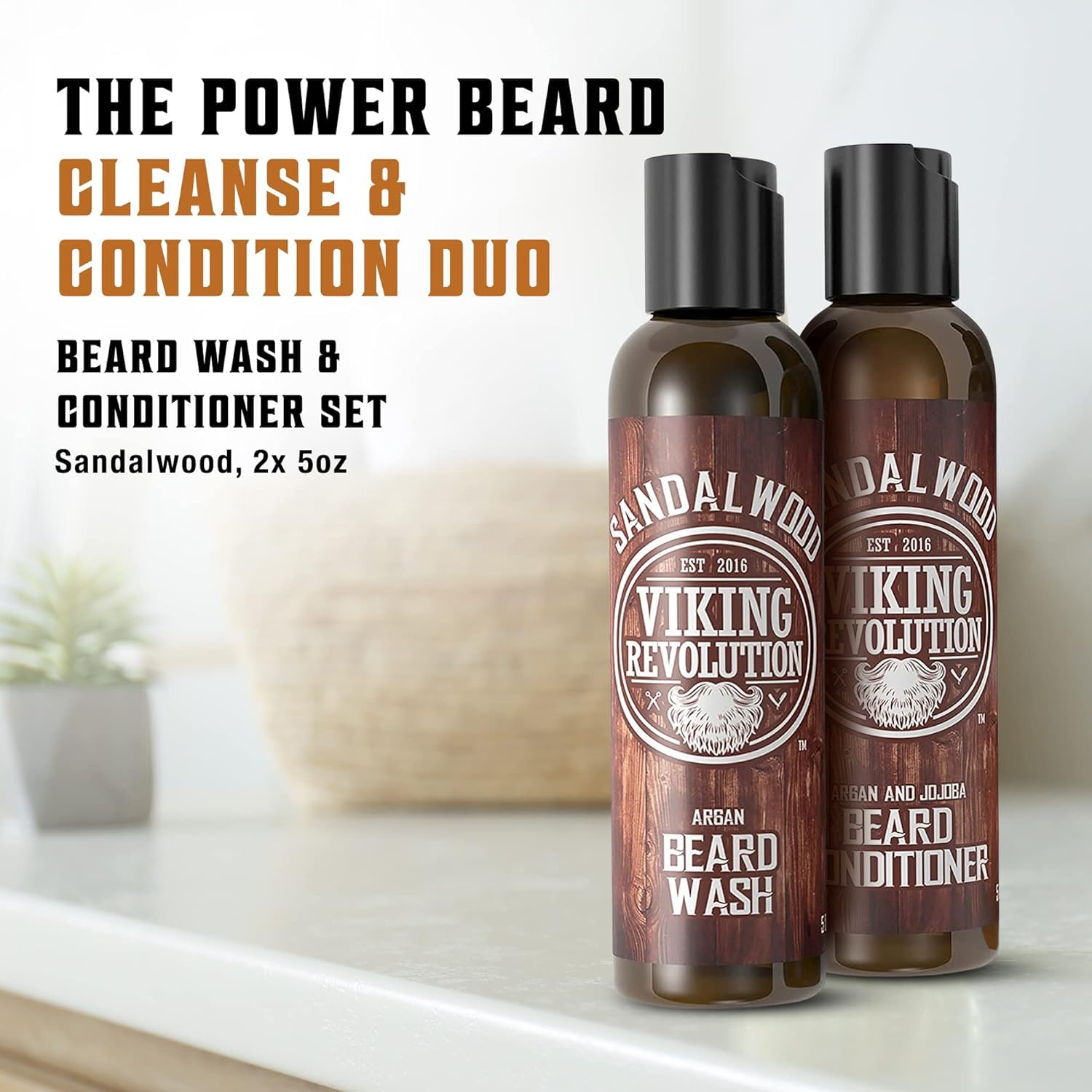 Viking Revolution beard wash lather close-up shows rich cleansing foam.