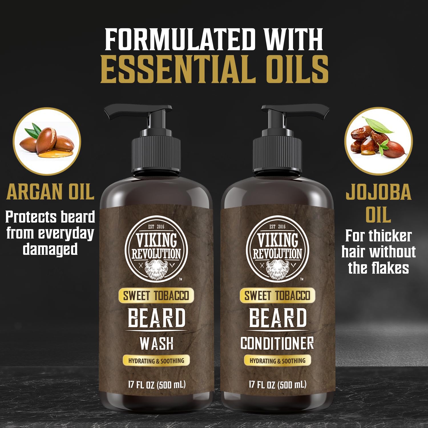 Beard wash lather forming rich foam during cleansing with Viking Revolution.