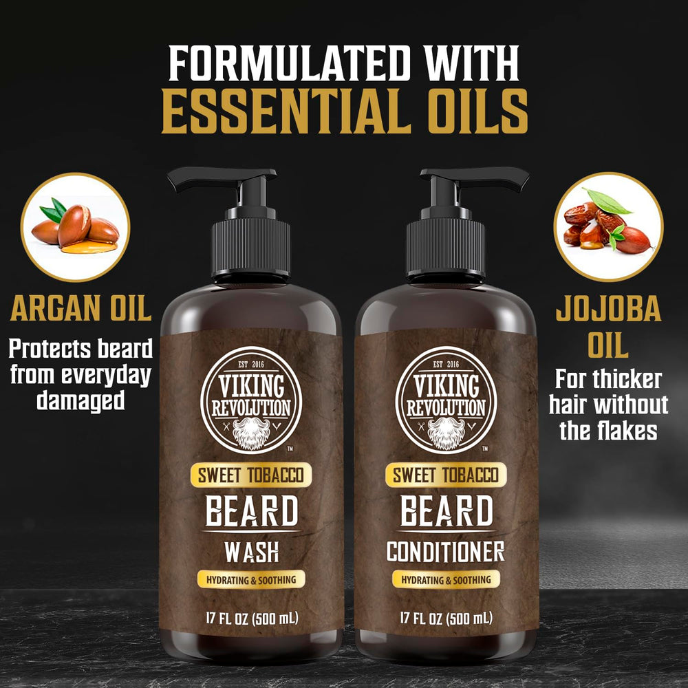 Beard wash lather forming rich foam during cleansing with Viking Revolution.