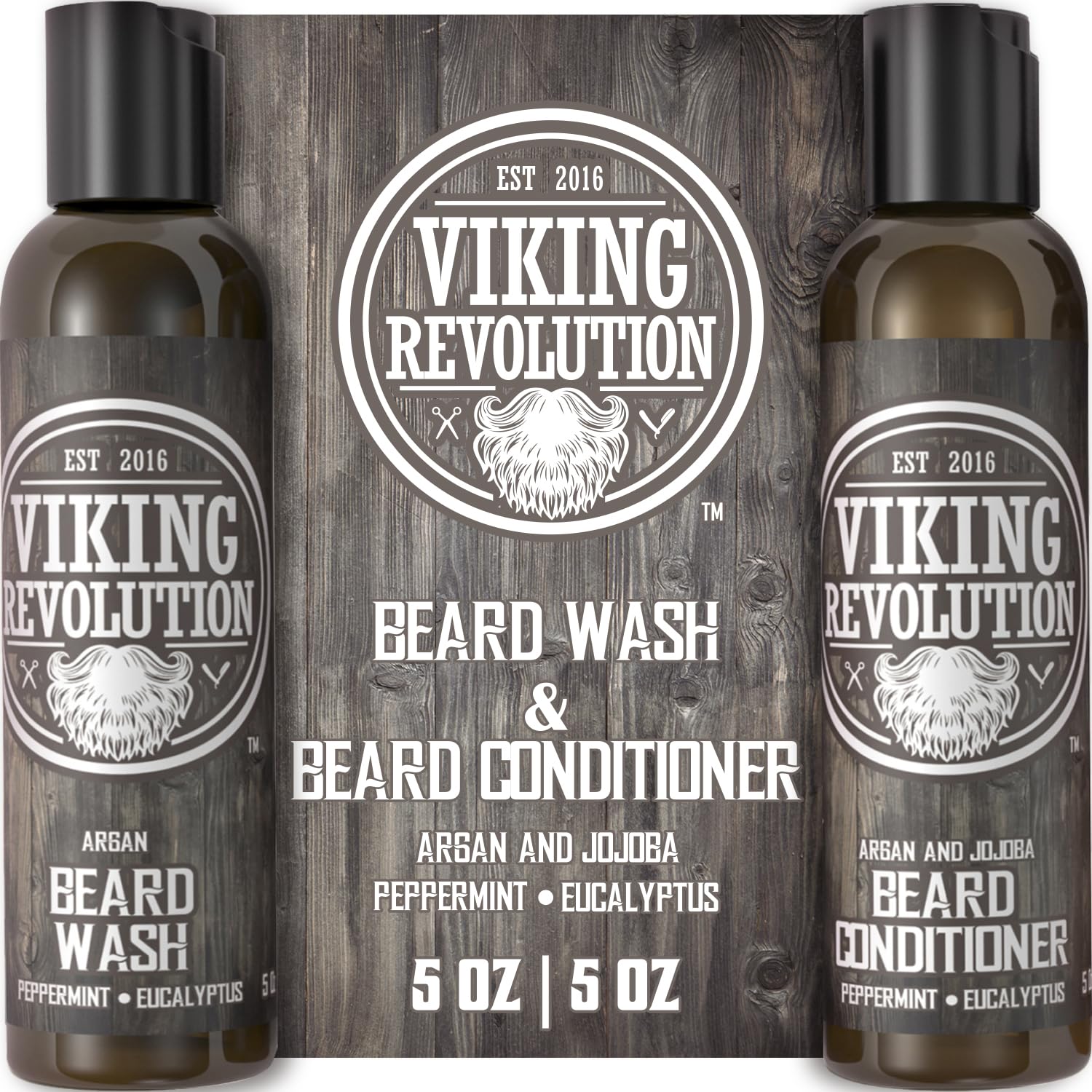 Viking Revolution Beard Wash pump lather shows rich cleansing for healthier facial hair.