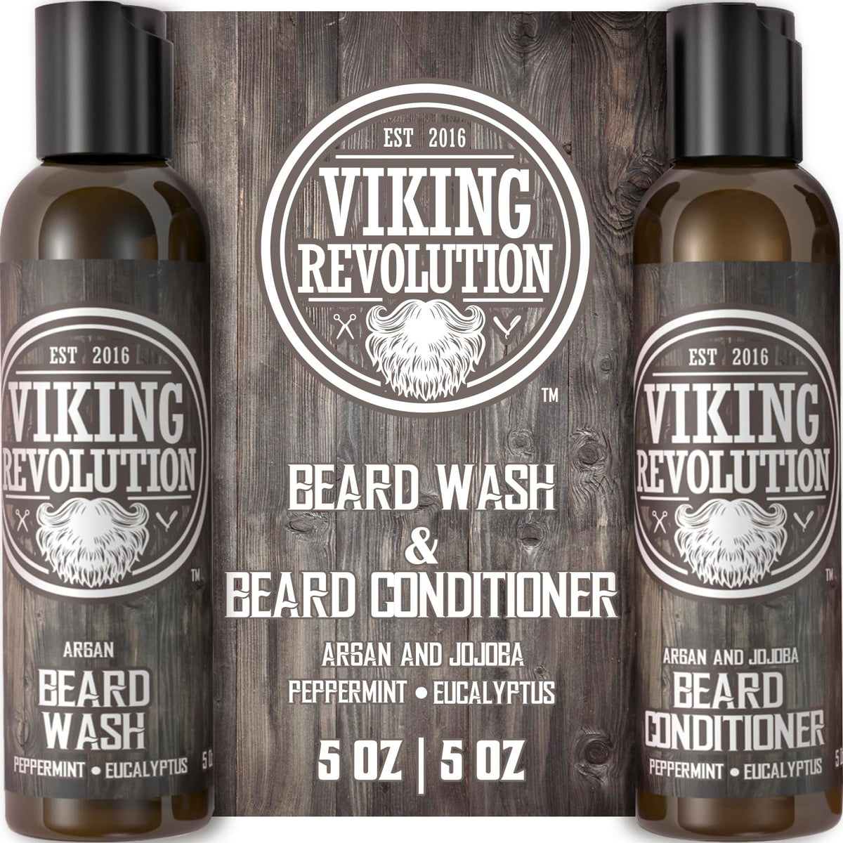 Viking Revolution Beard Wash pump lather shows rich cleansing for healthier facial hair.