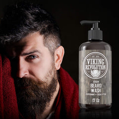 Viking Revolution beard wash scent of peppermint and eucalyptus