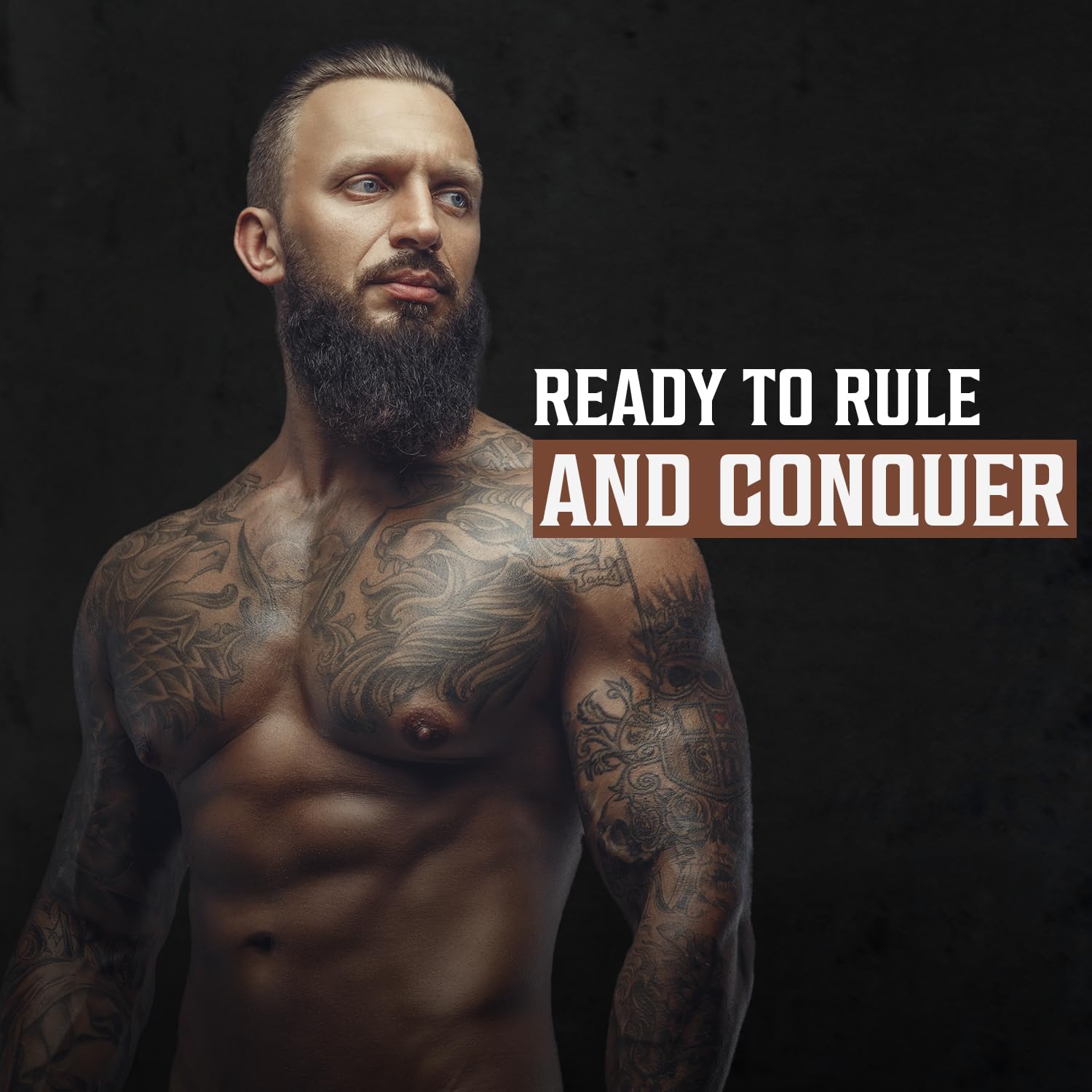 Viking Revolution-brand-logo close-up reinforces trusted beard-care line.