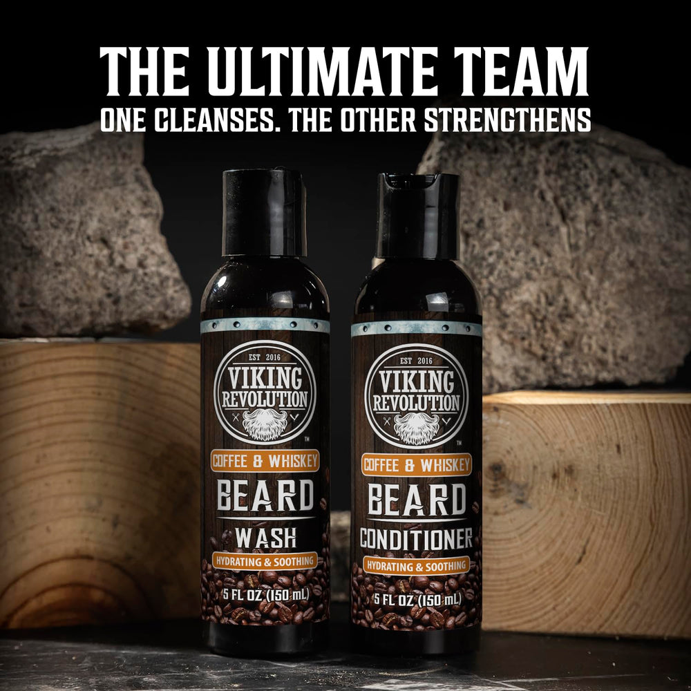 Viking Revolution beard conditioner bottle delivering softness and detangling