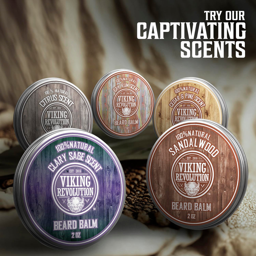 Viking Revolution citrus sandalwood scent for a fresh beard experience