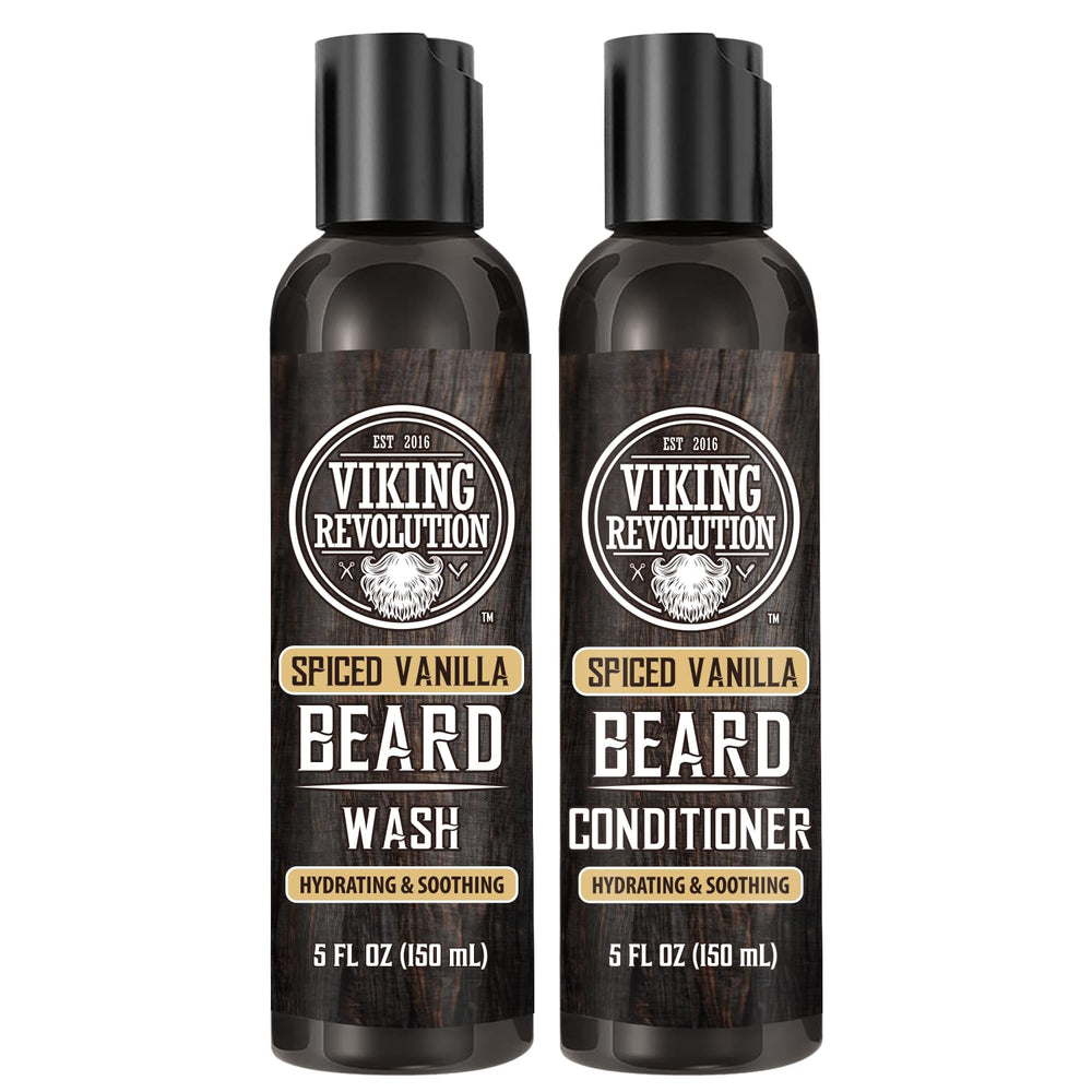 Viking Revolution full beard care kit displayed as a premium self-care gift