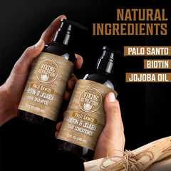 Jojoba and Olive oil blend in Viking Revolution hair care for moisture