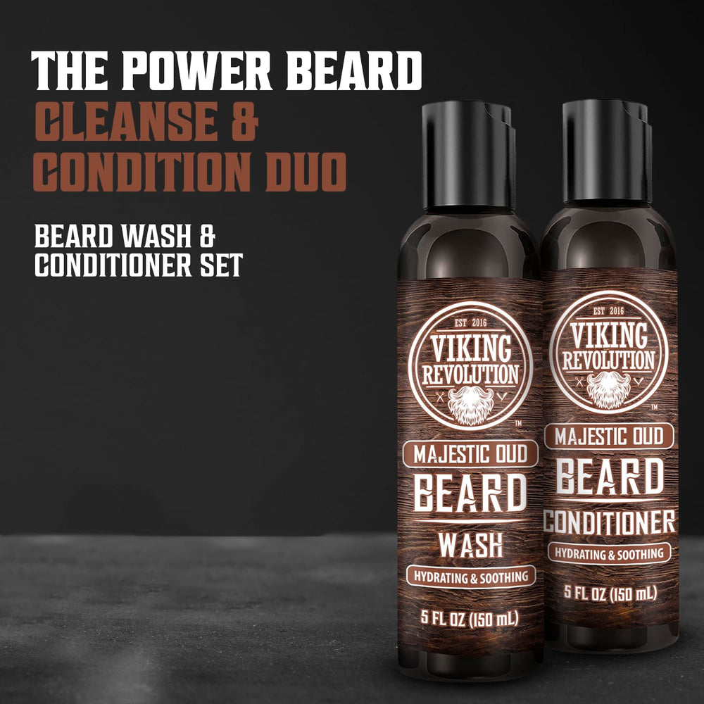 Viking Revolution majestic oud beard conditioner tube for daily nourishment.