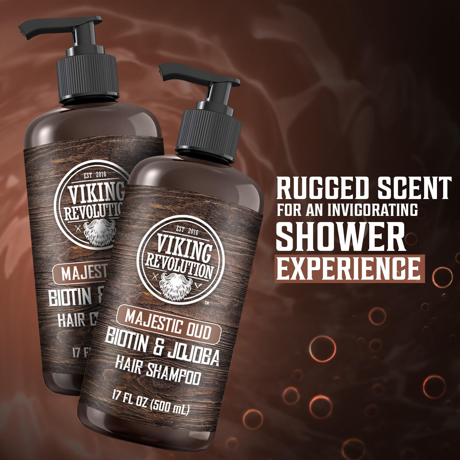 Viking Revolution Majestic Oud packaging emphasizes 17oz value for daily use.