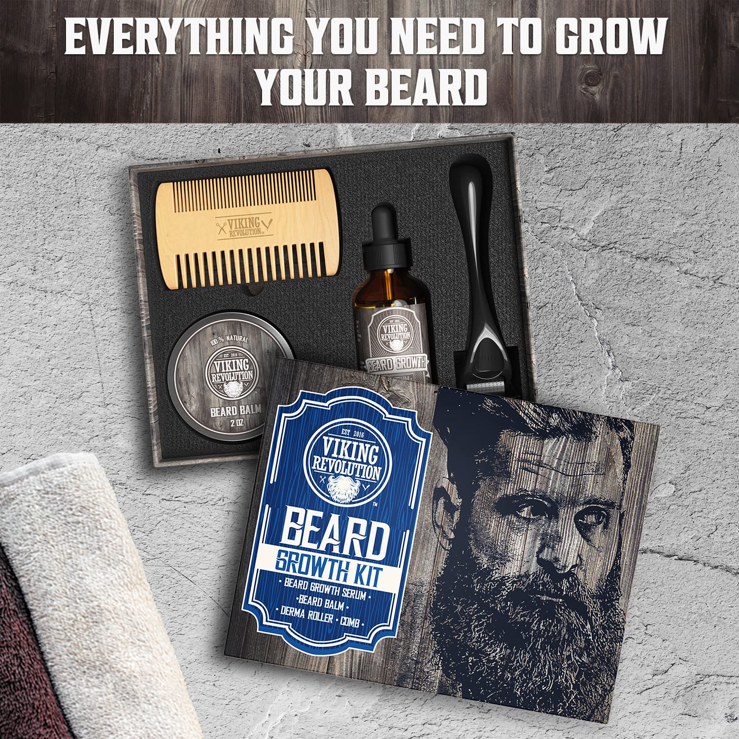 Viking Revolution man styling with kit highlights confident grooming routine