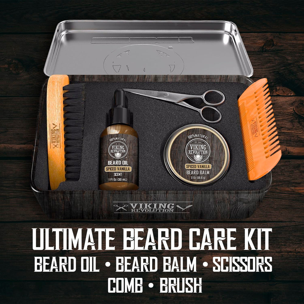 Viking Revolution metal gift box organizes grooming gear