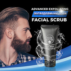 Viking Revolution microdermabrasion scrub application demonstrates gentle exfoliation for clearer skin prep.