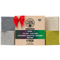 Viking Revolution Men's Soap with Tea Tree bottle delivers a refreshing cleanse that helps balance oil.