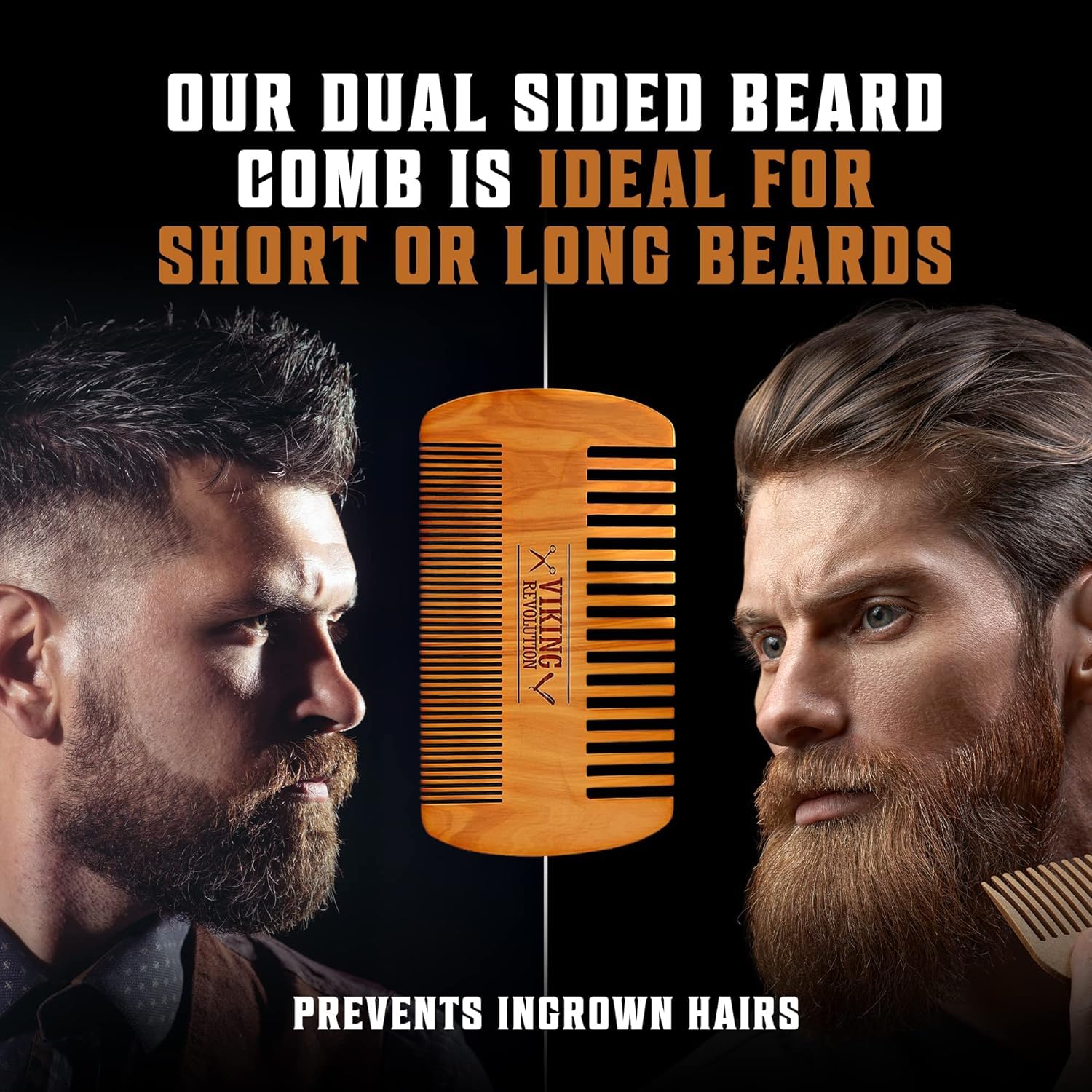 Viking Revolution peppermint eucalyptus wash bottle offers refreshing beard cleansing.