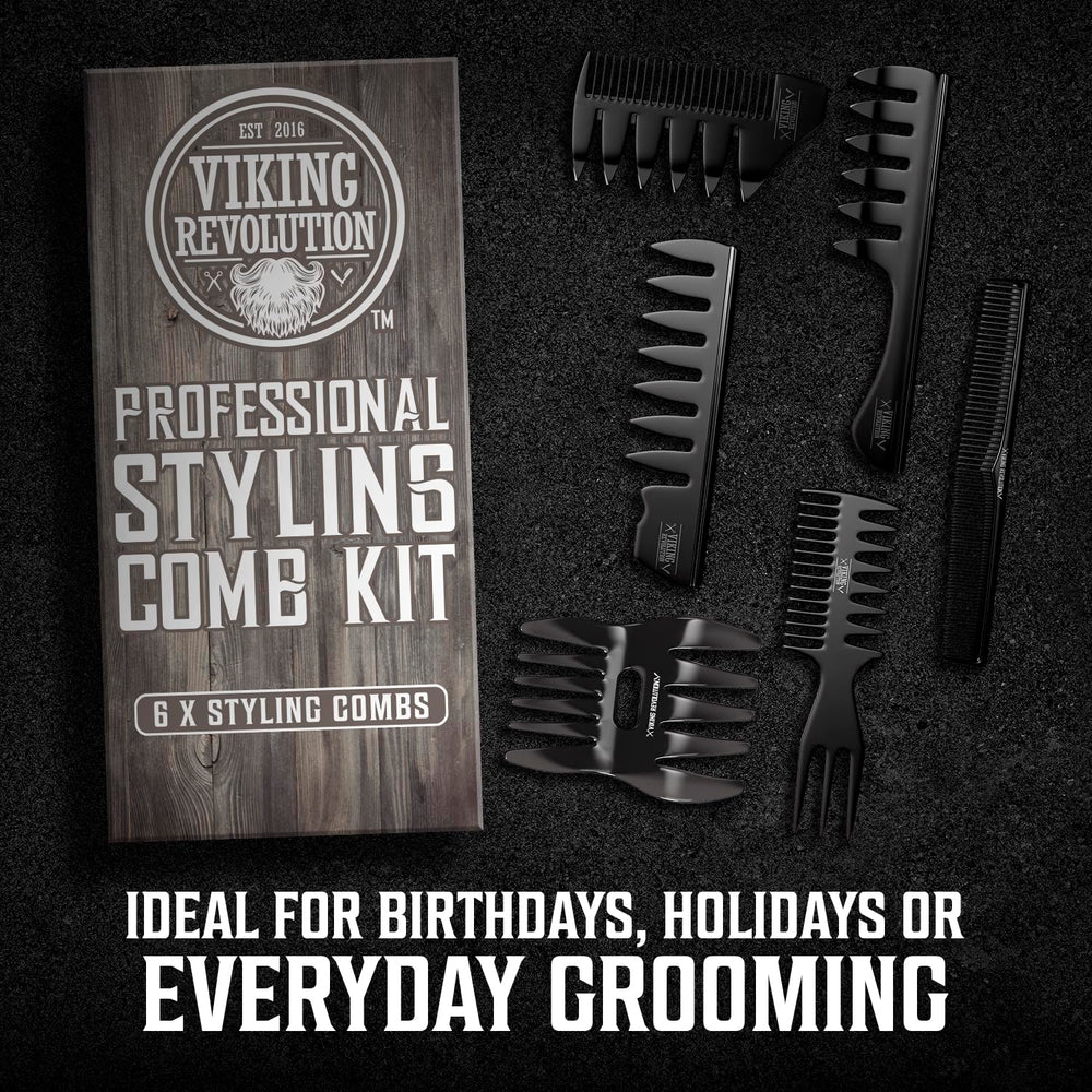 Viking Revolution 6-piece anti-static close-up highlights comfortable, static-reducing daily grooming