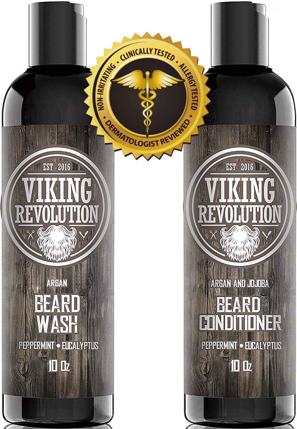 Viking Revolution rich-lather application shows thorough cleansing and nourishing with a small amount of product.