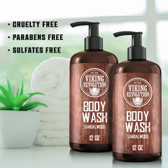 Viking Revolution sandalwood shower gel foam with rich aroma