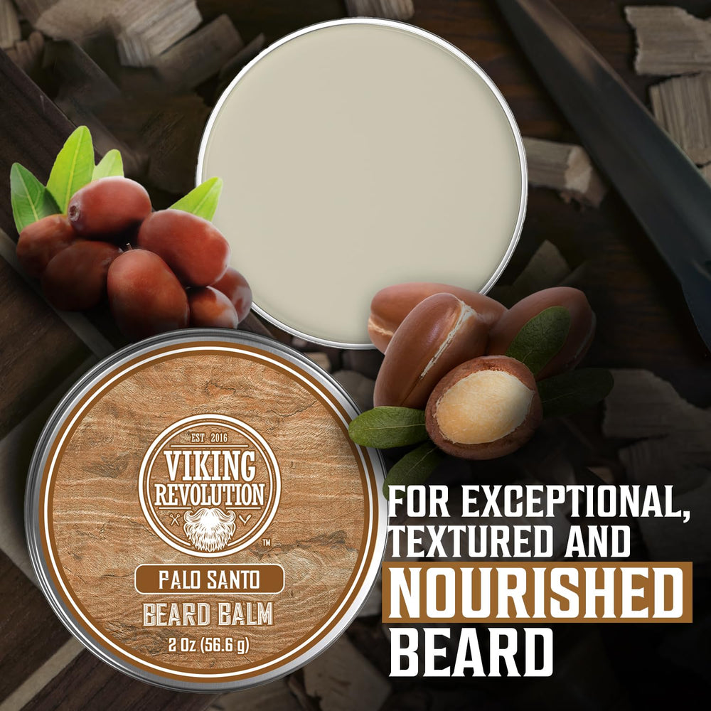 Viking Revolution Shea Butter Beeswax nourishment supports moisture-lock and beard resilience.
