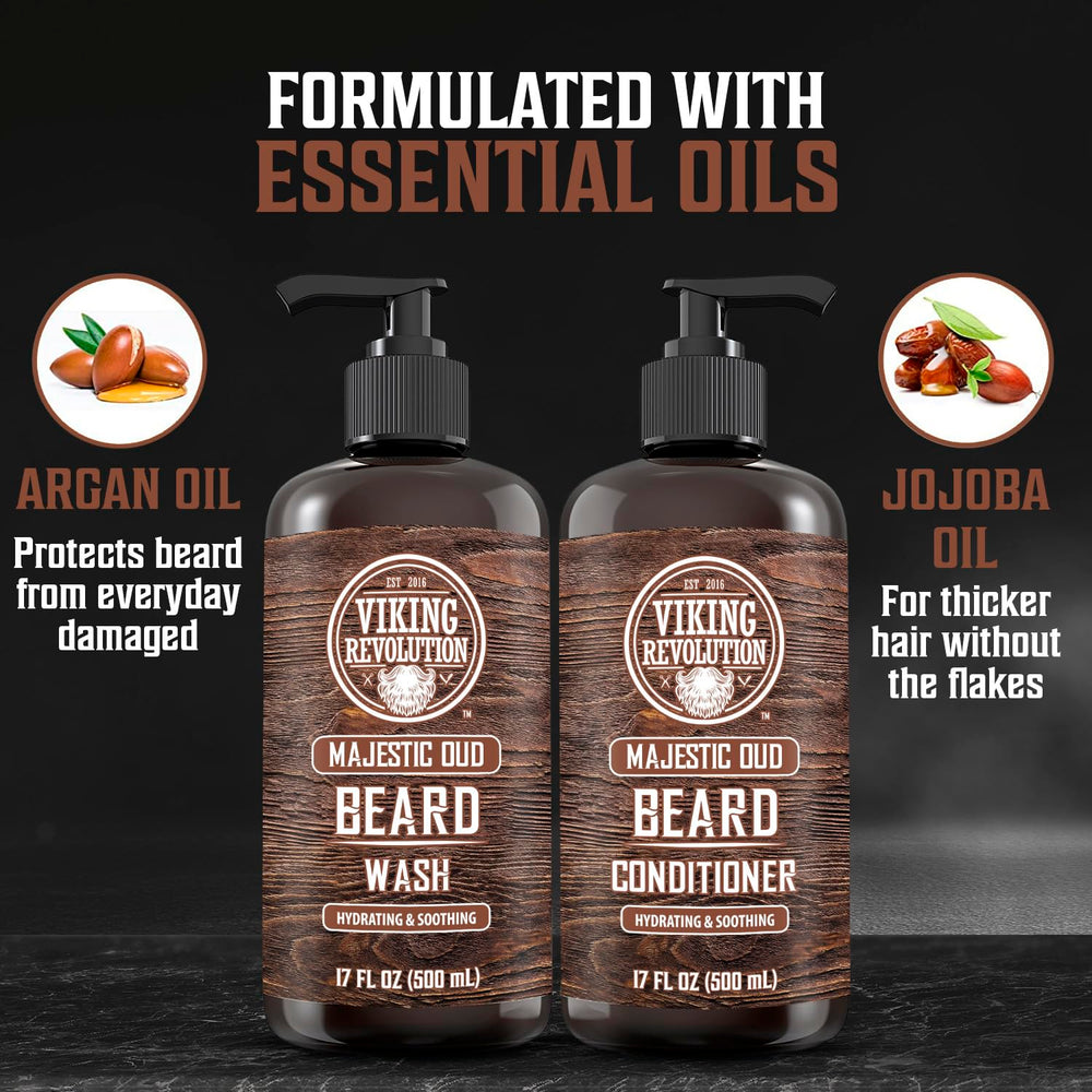 Viking Revolution silky-soft beard after use with long-lasting shine and manageability.