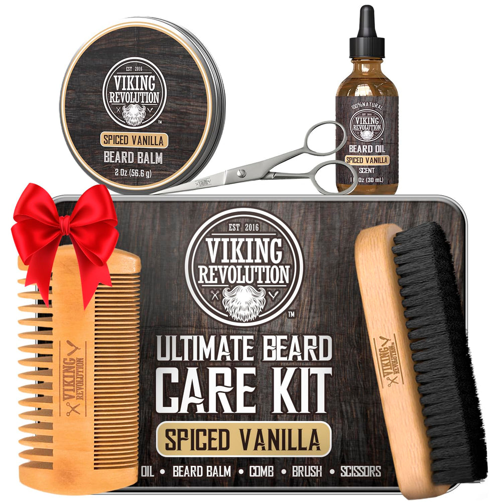 Viking Revolution spiced vanilla beard brush detangles for smooth beard care