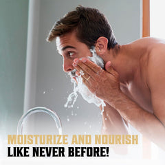 Viking Revolution bottle after washing beard, leaving natural shine and softness.