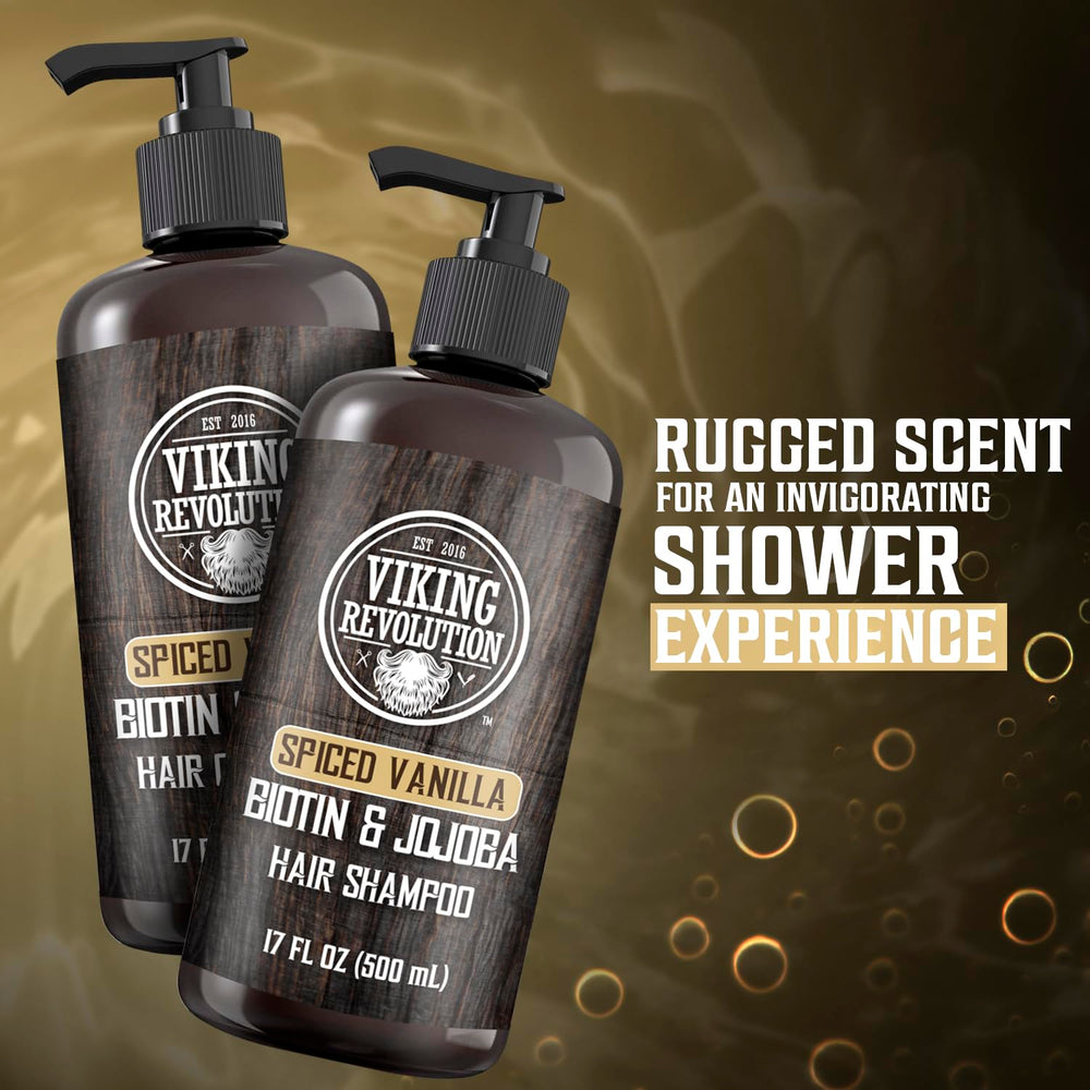 Applying Viking Revolution Spiced Vanilla Conditioner for best results.