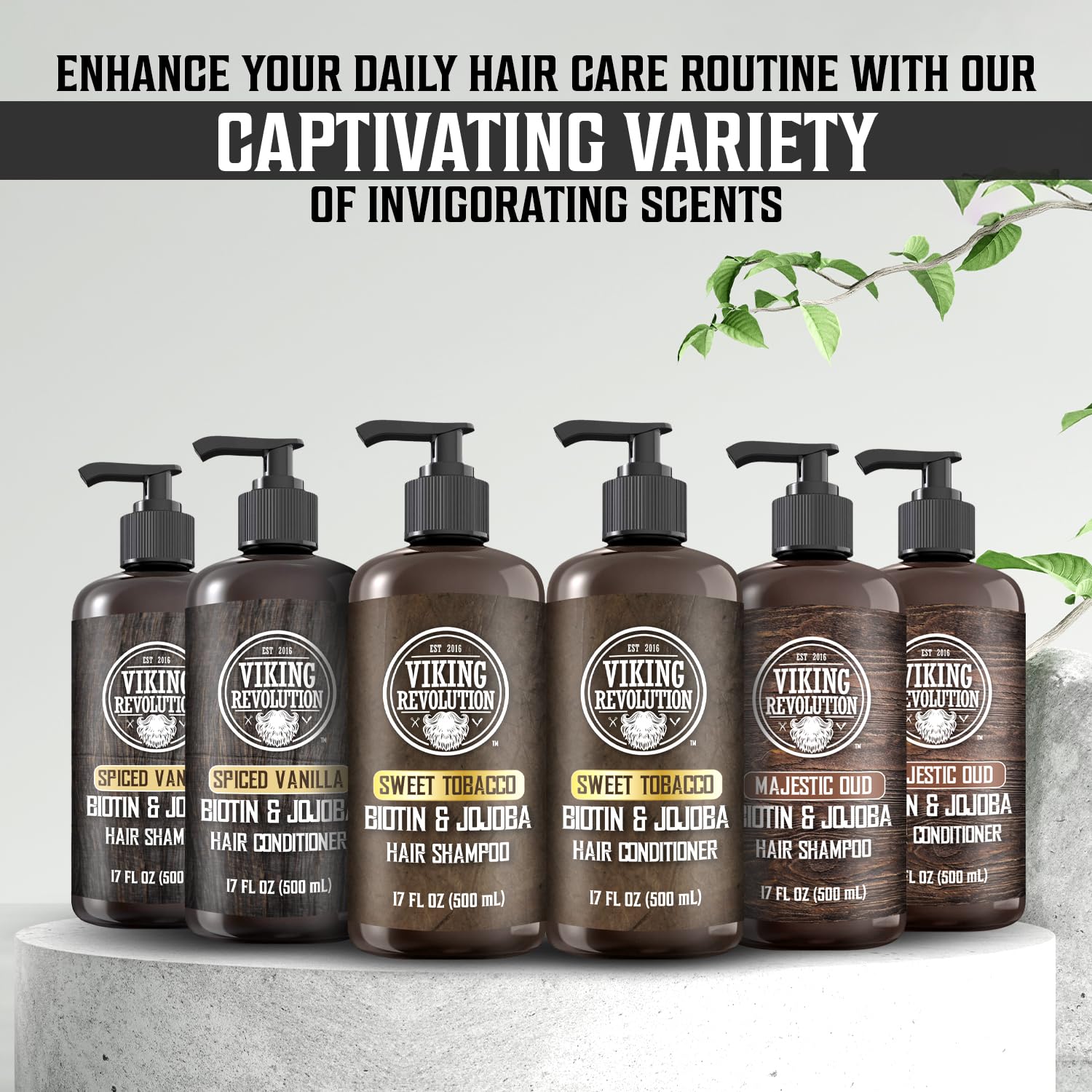 Aromatic scent profile of Viking Revolution Spiced Vanilla Shampoo.