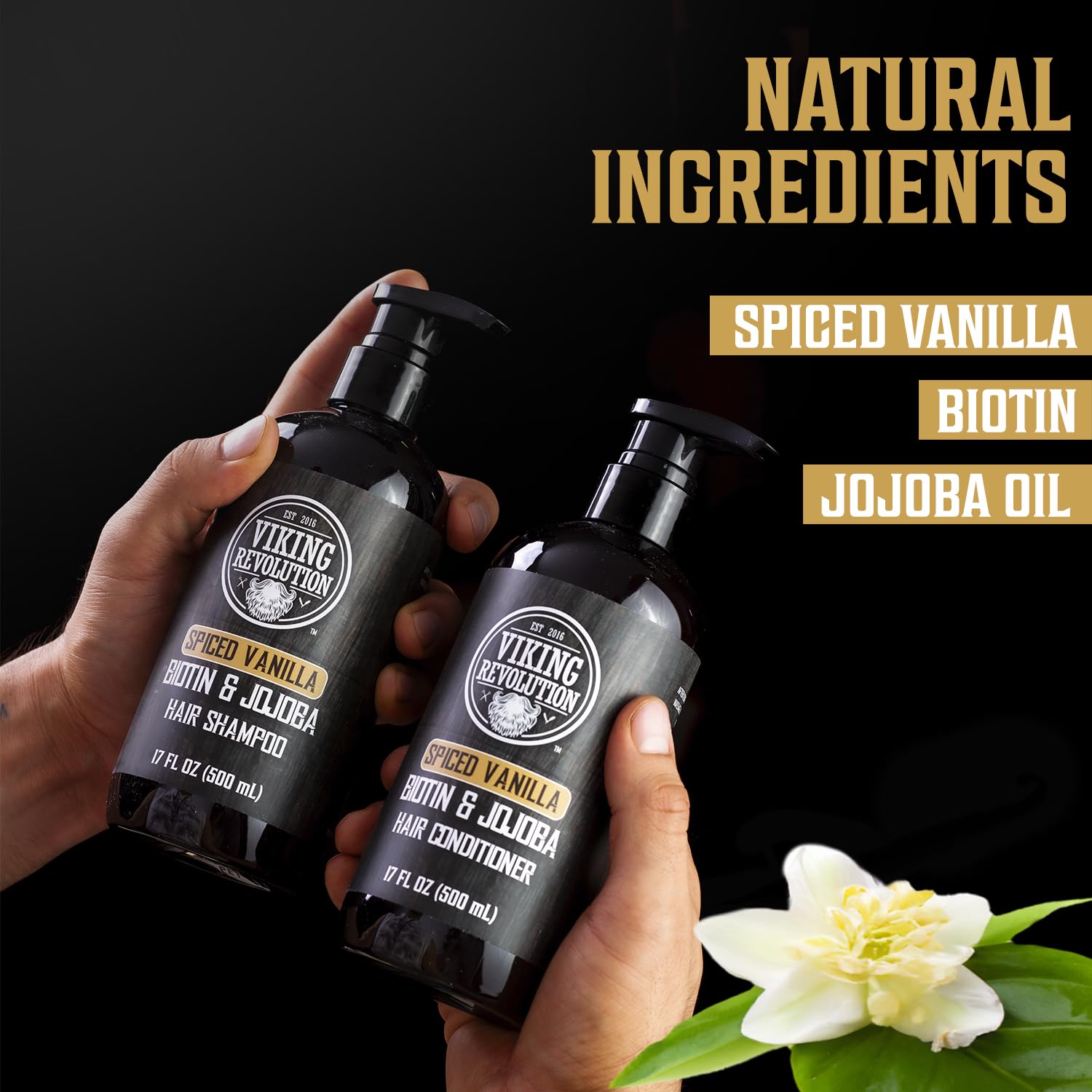 Texture of Viking Revolution Spiced Vanilla Shampoo for a luxurious feel.