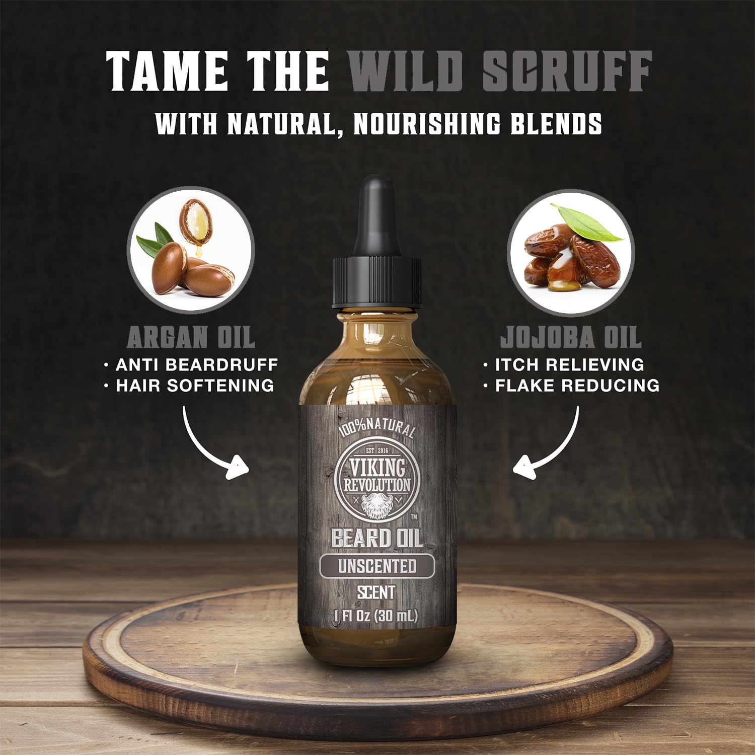 Viking Revolution travel-friendly grooming box opened showcasing compact, complete beard care in one package.