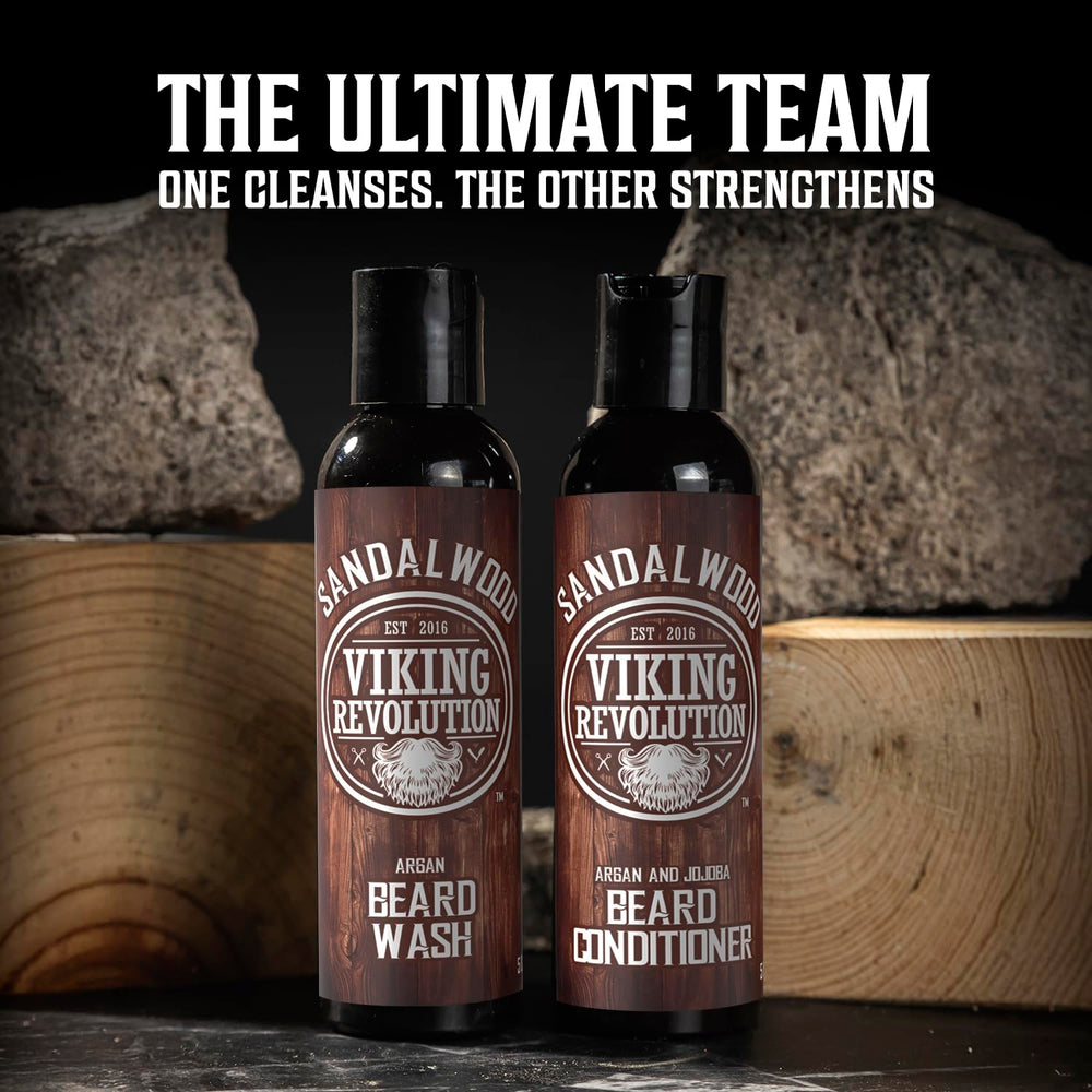 Viking Revolution Ultimate Conditioner beard conditioner sandalwood jar for smoother beard.