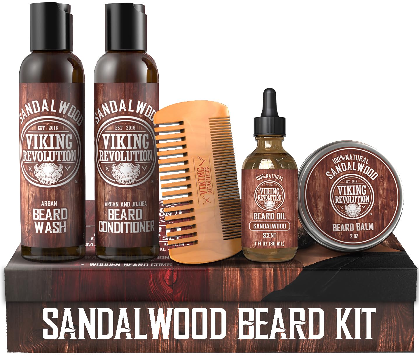 Viking Revolution Ultimate Conditioner beard wash sandalwood bottle for daily cleansing and softening.