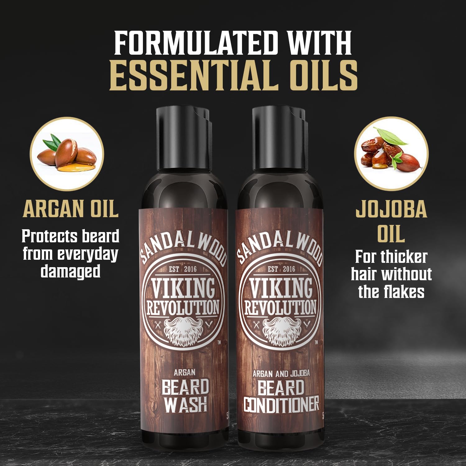 Viking Revolution Ultimate Conditioner dual-action beard comb for precise styling.